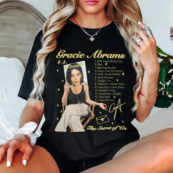 RARE Gracie Abrams The Secret Of Us Album 90s T-Shirt