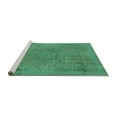thumbnail image 2 of Ahgly Company Machine Washable Indoor Rectangle Abstract Turquoise Blue Modern Area Rugs, 3' x 5', 2 of 4