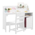 thumbnail image 3 of Yeshouse Escritorio infantil con estante superior y gabinete de almacenamiento, mesa de madera para estudio o dormitorio, 3 of 7