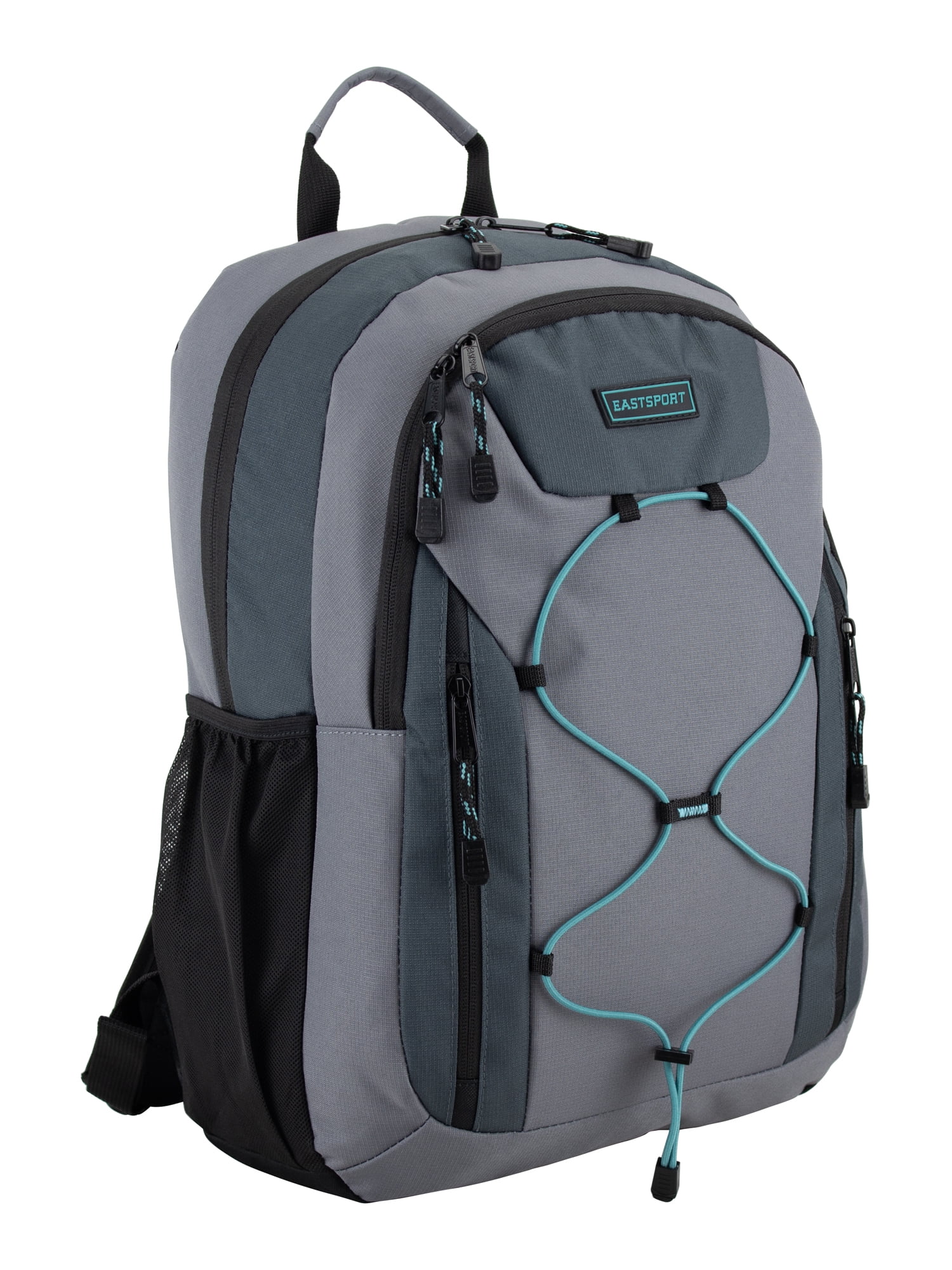 Eastsport Unisex Axis Sport 18.5" Bungee Backpack, Grey Flannel