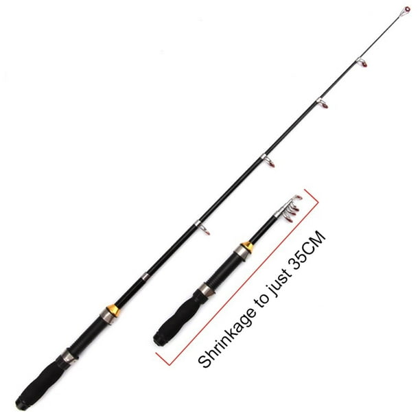 Beloving Carp Fishing Rod Ultralight Durable Pole 2.1m Black 2.1m