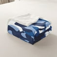 thumbnail image 4 of Erosebridal Army Camouflage Sherpa Blanket, Dodger Blue Fuzzy Blanket Throw, Military Camo Decor, 60x80, 4 of 7