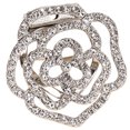 thumbnail image 1 of Brooch Pin Flower Twist Shape Sparkling Rhinestones Imitation Pearls Decor Scarf Buckle Sweaters Collars Hats Bags Coats Scarves Accessory, 1 of 8