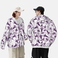 thumbnail image 5 of Picia Violets Flowers Women's Men's UPF 50+ Sun Protection Hoodie Shirt Long Sleeve SPF Fishing Outdoor UV Hiking Lightweight Shirts-Small, 5 of 9