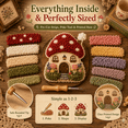 thumbnail image 5 of Whimsical Village 3D Fabric Poke Art Kit, Cottagecore DIY Fabric Craft Kit for Adults, No Sew Embroidery Art with Poke Tool, Fantasy Village Handmade Wall Decor Gift, 5 of 6