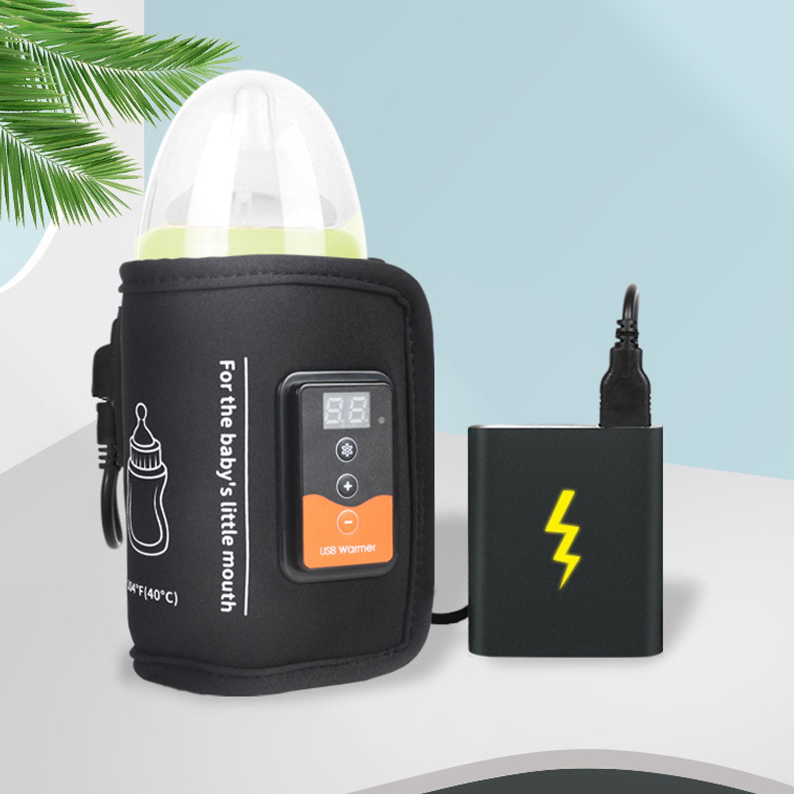 Milk Bottle Warmer Bag Constant Temperature Quick Heating USB Insulated Baby Bottle Warmer for Home Car