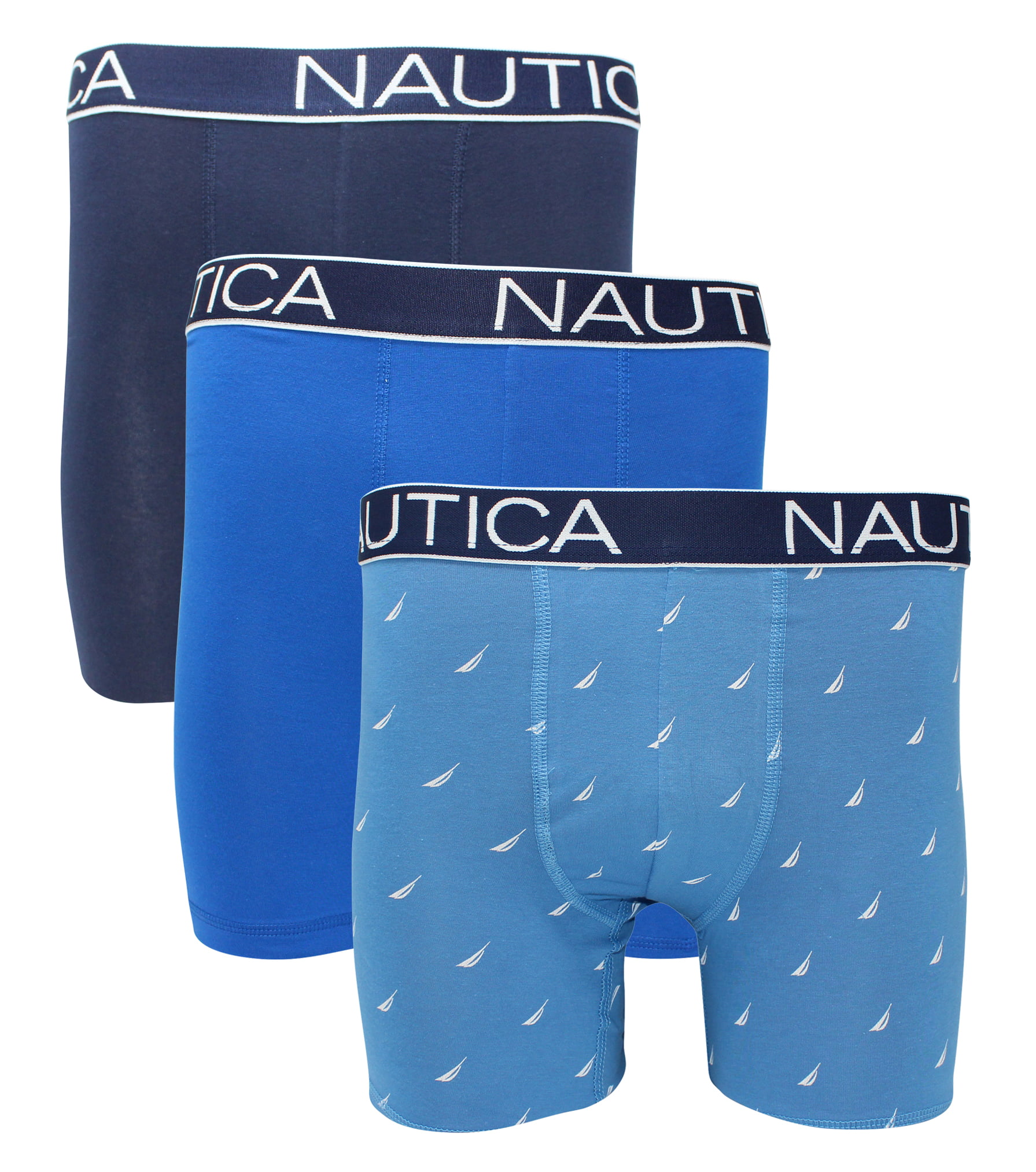 Nautica Men's 3-Pack Classic Underwear Cotton Stretch Boxer Brief 