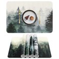 thumbnail image 4 of onlyliua Ofertas Del Día de Hoy Mantel Individual de Cuero Estilo Bosque de Alta Calidad, Mantel de Mesa con Aislamiento de Alta Calidad, Mantel de Mesa de Tamaño Pequeño, 4 of 5