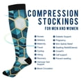thumbnail image 2 of FORMRS Womens Knee High Socks Casual Long Thick Travel Daily Wear, 1 Pair, Light Blue Geometric Pattern, 2 of 6
