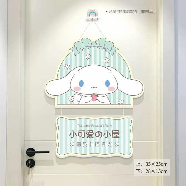 Children's Room Door Plate Layout Decoration Listing Cartoon Background Sanrio Door Plate Girl Bedroom Wall Dress
