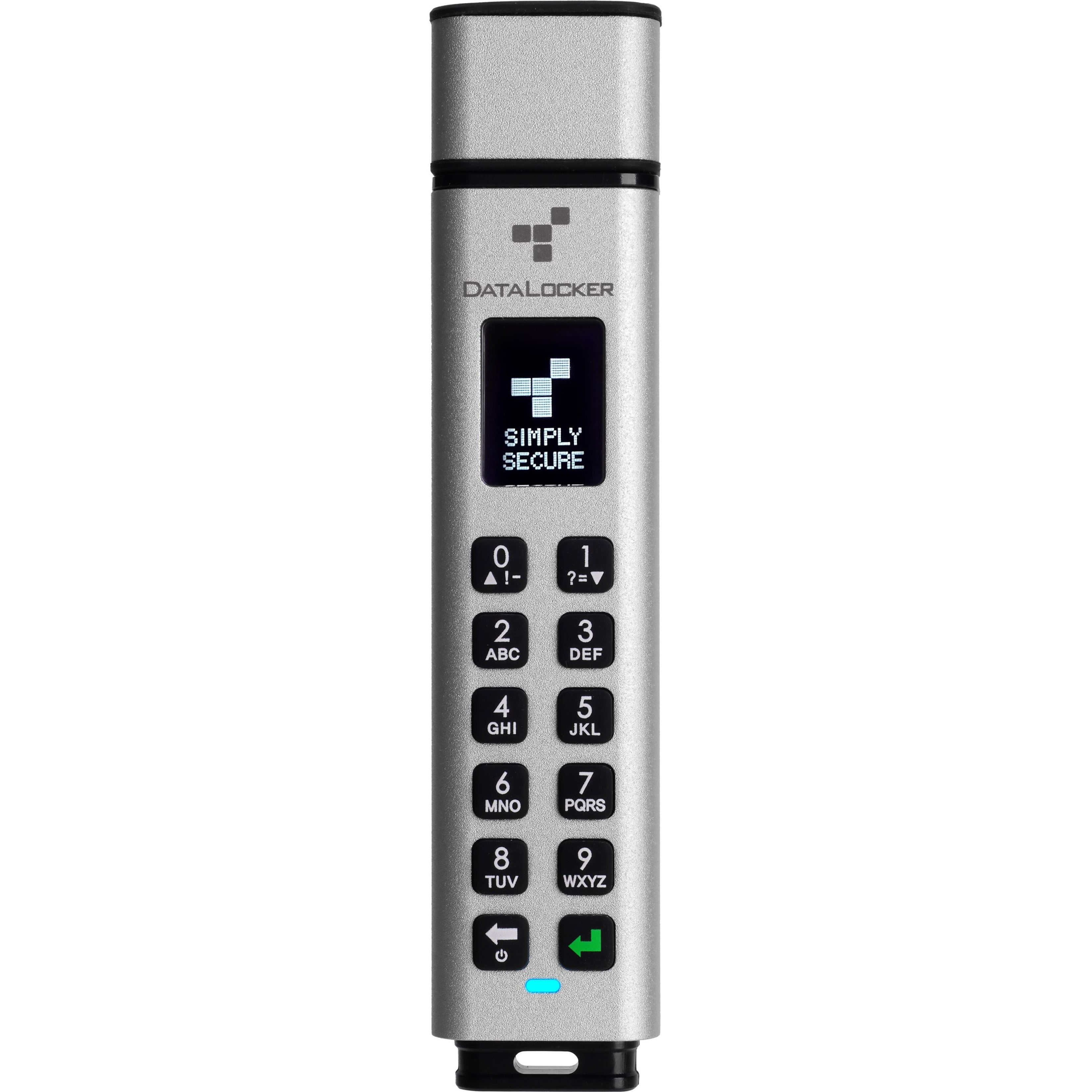 DataLocker K350 16 GB Encrypted USB Drive - 16 GB - USB 3.1 (Gen 1) Type A, USB 2.0 Type A - 190 MB/s Read Speed - 190 MB/s Write Speed - 256-bit AES - 3 Year Warranty - TAA Compliant