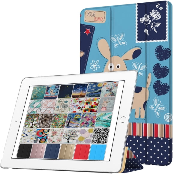 DuraSafe Cases For iPad Mini 5th Gen 2019 - 7.9 Slimline Series Lightweight Protective Cover with Dual Angle Stand & Clear PC Back Shell - Puppy Friend