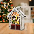 thumbnail image 4 of Casa Navidad Luces LED Paisaje de escritorio Figuras de invierno de interior Calendario de adviento de madera para sala de estar perfecl Casa de pueblo, 4 of 7
