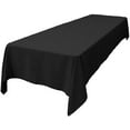 thumbnail image 2 of LA Linen TCpop60x84_BlackP24 LA Lin Polyester Popeline Nappe Rectangulaire 60 par 84 Pouces, Noir, 2 of 4