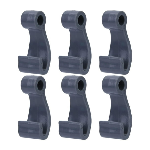 Ganchos de cuerda elástica para kayak de 6 piezas, ganchos en forma de J, ganchos de , ganchos de de nailon para Gris Cola Gancho en forma de J
