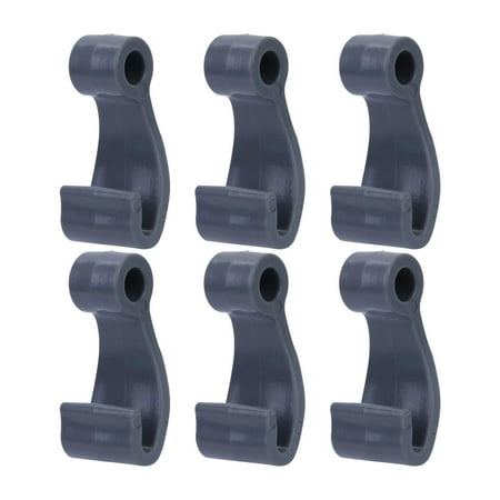 

6 Pieces Kayak Bungee Hooks J Shaped Hooks Tie Down Hook Nylon Lashing Hooks for Kayaks Accessory Rowing Boating Inflatable Boat Bungee Cord Grey