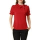 thumbnail image 1 of INSPIRAR CHIC Blusas de Verano para Mujeres de Color Sólido con Lazo en el Cuello y Mangas Cortas para Usar en el Trabajo Rojo XS, 1 of 7