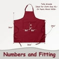 thumbnail image 2 of URBY 1pc Plus Size Apron with Pockets Extra Wide for Kitchen Cooking, Burgundy, 2 of 7
