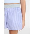 thumbnail image 4 of No Boundaries Cotton Rollover Waist Boxer Shorts, 3'' Inseam, Women’s 00-20, 4 of 5