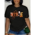 thumbnail image 1 of Camiseta con estampado gráfico de enfermera de Halloween, 100 % algodón, cuello redondo, manga corta, informal, para mujer. Ideal para cualquier ocasión, ideal para el tiempo libre y el deporte., 1 of 7