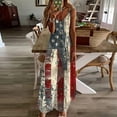 thumbnail image 2 of Cmfcve 4th of July Patriotic Dresses Sleeveless Deep-V Neck Summer Maxi Dress Lightweight Printed Beach Vacation Sundress, 2 of 5