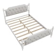 thumbnail image 6 of JERFIT Style Solid Wood Bed Frame with Upholstered Tufted Headboard No Box Spring Needed Queen, 6 of 8