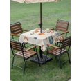 thumbnail image 3 of Outdoor Tablecloth with Umbrella Hole and Zipper, Orange Blue Pumpkins Fall Square Table Cloth 54x54 Inch Waterproof Tablecloth, Weeping Botanical Thanksgiving Rustic Picnic Table Cover for Patio, 3 of 7
