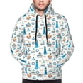 thumbnail image 4 of KLL Lighthouse And Sea Print Mens Hoodie Long Sleeve Casual Pullover Hooded Sweatshirt Fashion Drawstring Hoodies with Pocket-3X-Large, 4 of 6