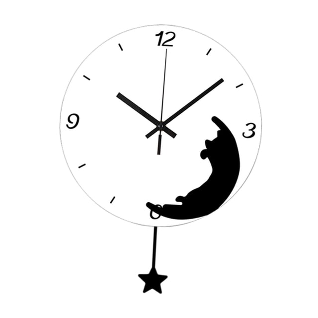 Reloj de Pared Decorativo Infantil de Acrílico con Gato Movimiento Silencioso Sin Ruido Perfecto para Habitación de Niños Sala Oficina Regalo Decoraci Gato inferior derecho