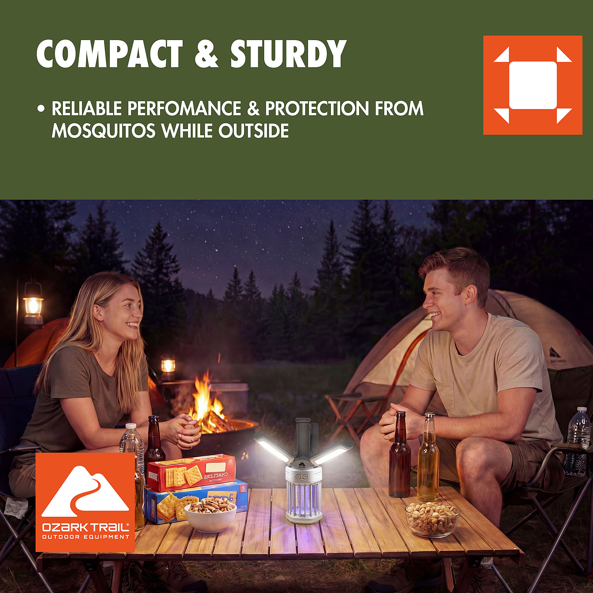 Ozark Trail Rechargeable LED Bug Zapper Lantern, Gray photo 7