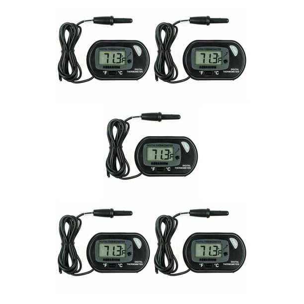 Greeniant Termómetro digital LCD para acuario Medidor de temperatura del agua del tanque de peces Detector de temperatura del acuario 1 PC 5piezas Greeniant CBP254623