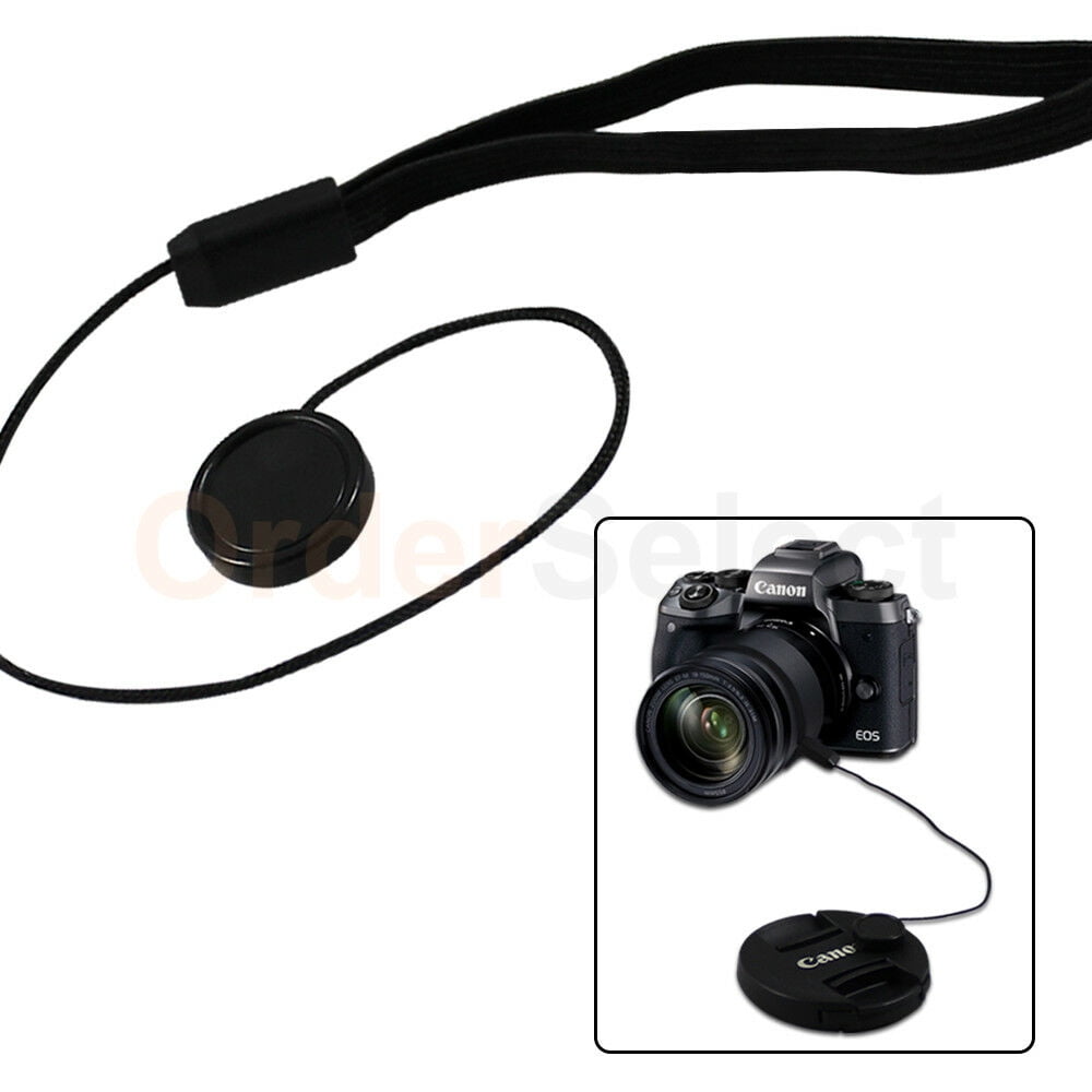 3X Lens Cover Cap Holder Keeper String Strap Rope For Canon Nikon Sony