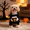 thumbnail image 5 of Tuvgenk Halloween Pet Pastor Costume for Dogs Cats, Priest Outfit with Hood for Holiday Party Dress Up, Cute Photo Prop for Small Animals, Size S, 5 of 7