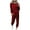 B Wine, variant on Outfit Sets for Women 2 Piece Sets Long Sleeve Top Casual Solid Leisure Pocket Home Sweatpants Sets