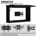 thumbnail image 4 of GDLF Outdoor TV Enclosure, 65 Inch Solid Wood Weatherproof TV Cabinet with Premium Dual-Arm Mount (Fits 60 to 65" TVs), Black, 4 of 9