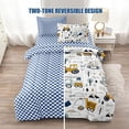 thumbnail image 2 of 4-Pcs Construcción Twin Size Boys Bedding Set, Kids Comforter Set for Teens, 2 of 7