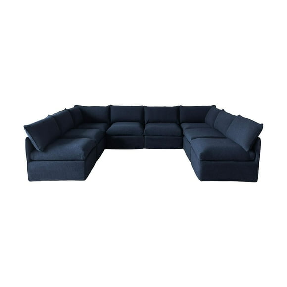 Patioflare Flexiform U-Shape Modular Patio Sofa Set, Blue