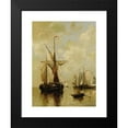 thumbnail image 2 of Paul Jean Clays 14x18 Black Modern Framed Museum Art Print Titled - Fishing Boats in the Harbor, 2 of 5