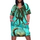 thumbnail image 1 of Vestido de bolsillo suelto bajo el agua con diseño de pulpo, vestidos de mujer, vestido de noche para mujer 2025, vestido de mujer, 1 of 7
