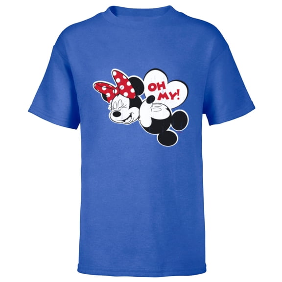 Disney Mickey & Minnie Mouse Oh My! Kiss Valentine’s Day - Short Sleeve T-Shirt for Kids - Customized-Royal