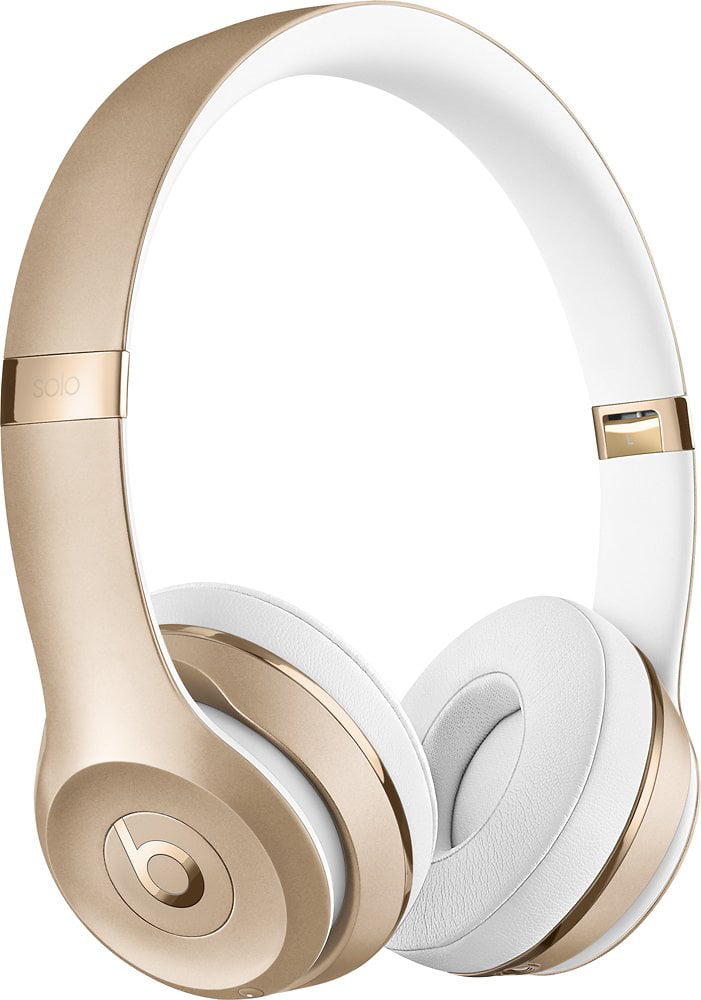 Beats Solo 3 Wireless Headphones Gold (Refurbished) - Walmart.com