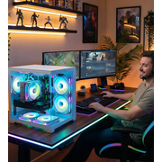 Gaming Desktop PC,Intel i7-9700F,NVIDIA GTX 1080,16GB RAM,512GB SSD,1TB HDD,WiFi6,BT5.4,7X ARGB FAN,Windows 11 Pro,650PSU,Ready for Gaming Work & Home Use,RGB Gaming Keyboard & Mouse