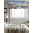 thumbnail image 4 of Kitchen Valances for Window, Seaside Scenery Landscape Water Waves Light Filtering Rod Pocket Valance Curtain, Nature &nbsp;Short Curtains Window Topper for Bedroom Bathroom Living Room 54x18in, 4 of 7