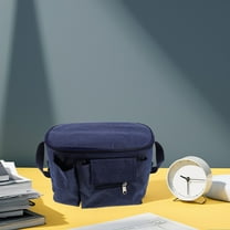 LOLIPPYY Dark Nylon Modern Saddle Bag Organizer for Travel, 1 Piece