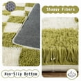 thumbnail image 5 of SARAG Soft Rugs For Living Room, 5x7ft Off-White And Green Checkered Fluffy Shaggy Rugs For Indoor Use, Ultra Fuzzy Rug For Bedroom Kids Nursery Rooms,Home Decor Aesthetic, 5 of 11