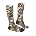 thumbnail image 3 of Balery Rabbits On Floral Fun Novelty Socks Men'S Women'S Crew Socks Funny Crazy Novelty Socks Quirky And Cool Socks, 3 of 9