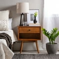 thumbnail image 3 of Walker Edison Mid Century Solid Wood Nightstand, Caramel, 3 of 12