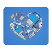 CafePress - Nursing Tools Heart Mousepad - Non-slip Rubber Mousepad, Gaming Mouse Pad