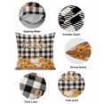 thumbnail image 6 of Decorative Throw Pillow Covers 16x16 Inch Set of 2 Hello Pumpkin Fall Decor Pillow Cases for Couch, Maple Leaf Black White Plaid Cushion Case for Living Room Bedroom Bed Car Chair, 6 of 9