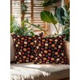 thumbnail image 2 of Outdoor Pillows Waterproof, Thanksgiving Fall Bedding Throw Pillows with Insert for Couch Sofa Bed, Orange Pumpkin Maple Leaf Botanical Black 18x18 Inch Pillowcases Decorative Patio Pillow Set of 2, 2 of 8